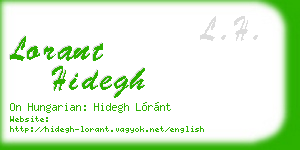 lorant hidegh business card