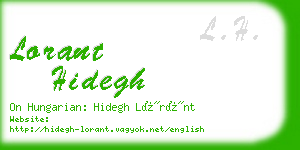 lorant hidegh business card